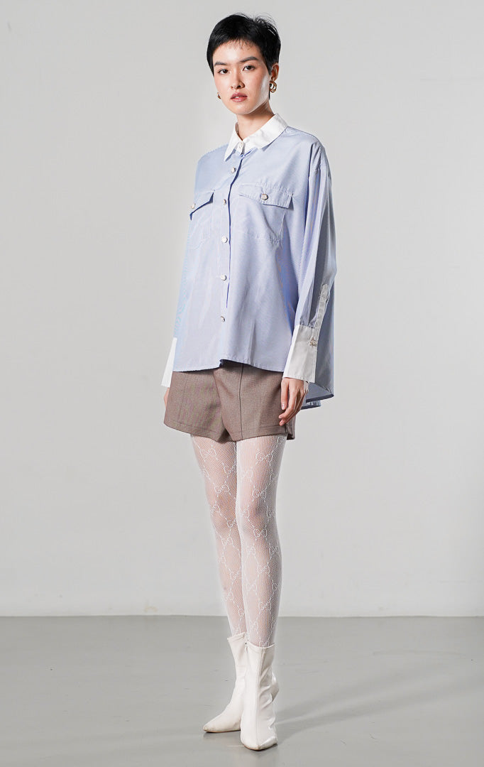 Merveille Top Blue Stripe