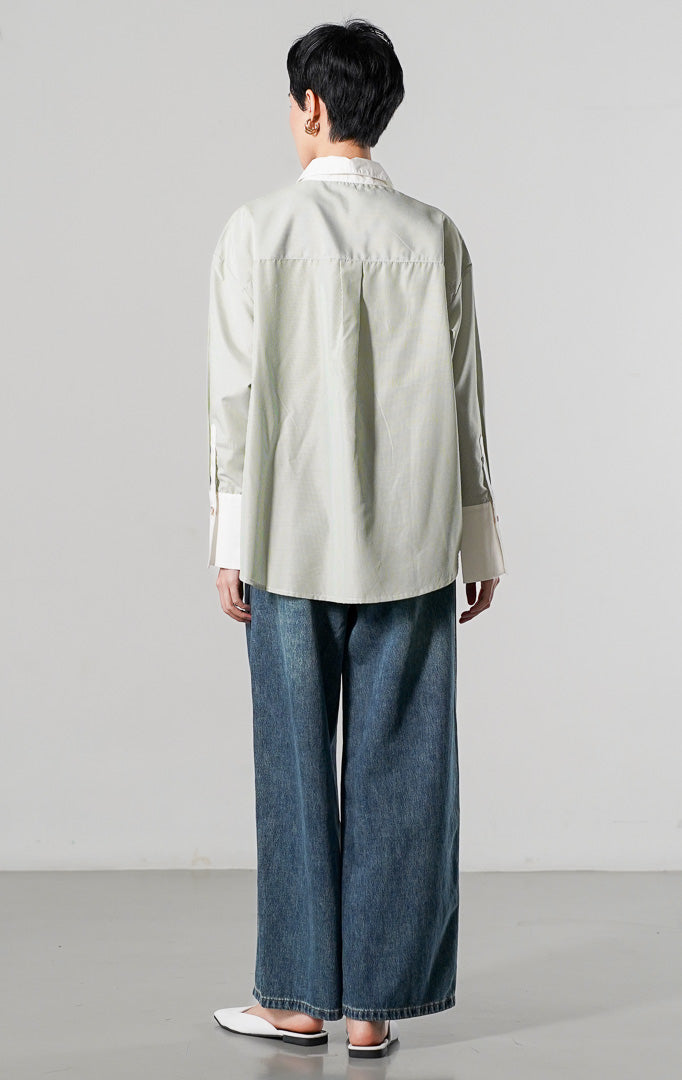 Merveille Top Green Stripe
