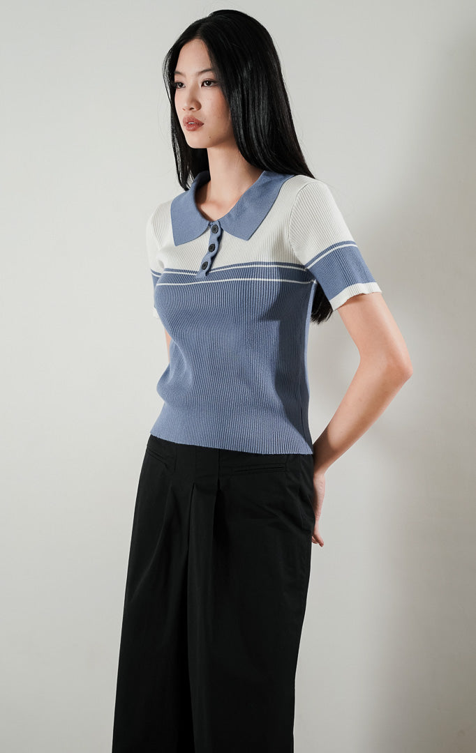 Carmen Top Dusty Blue