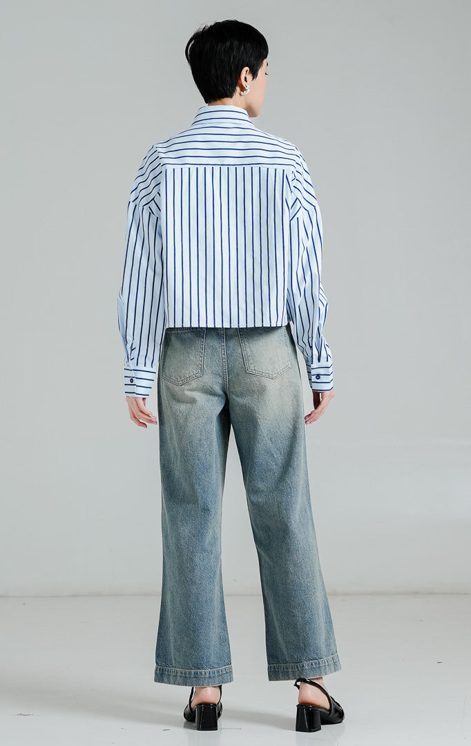 Georgette Top Light Blue