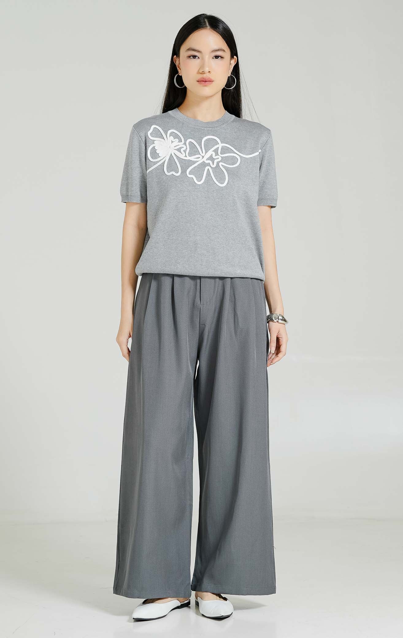 Nadeleine Top Grey