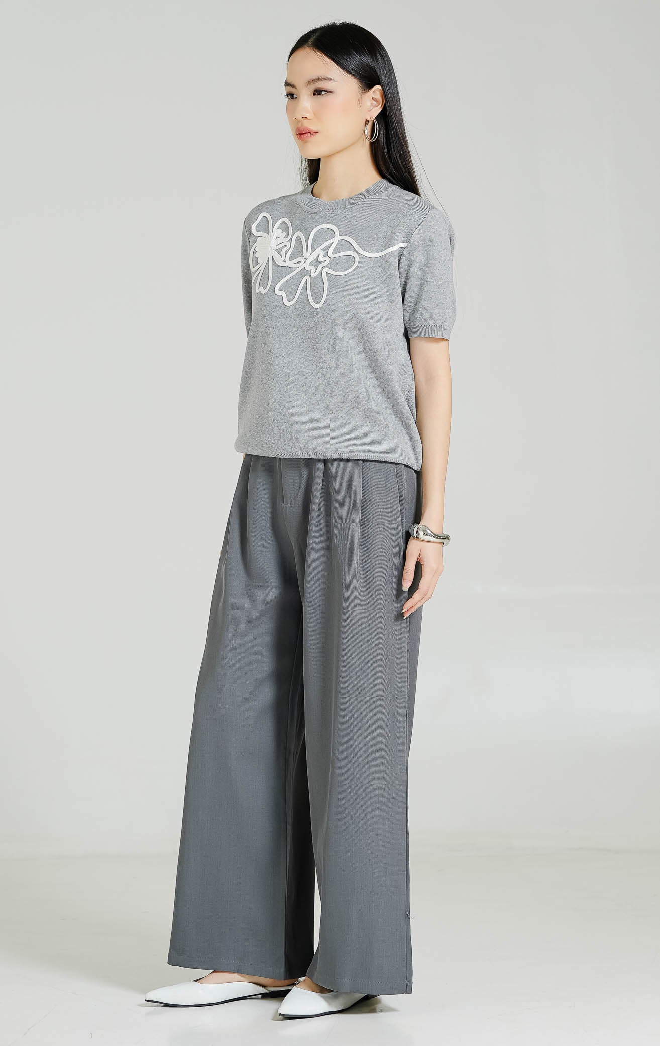 Nadeleine Top Grey