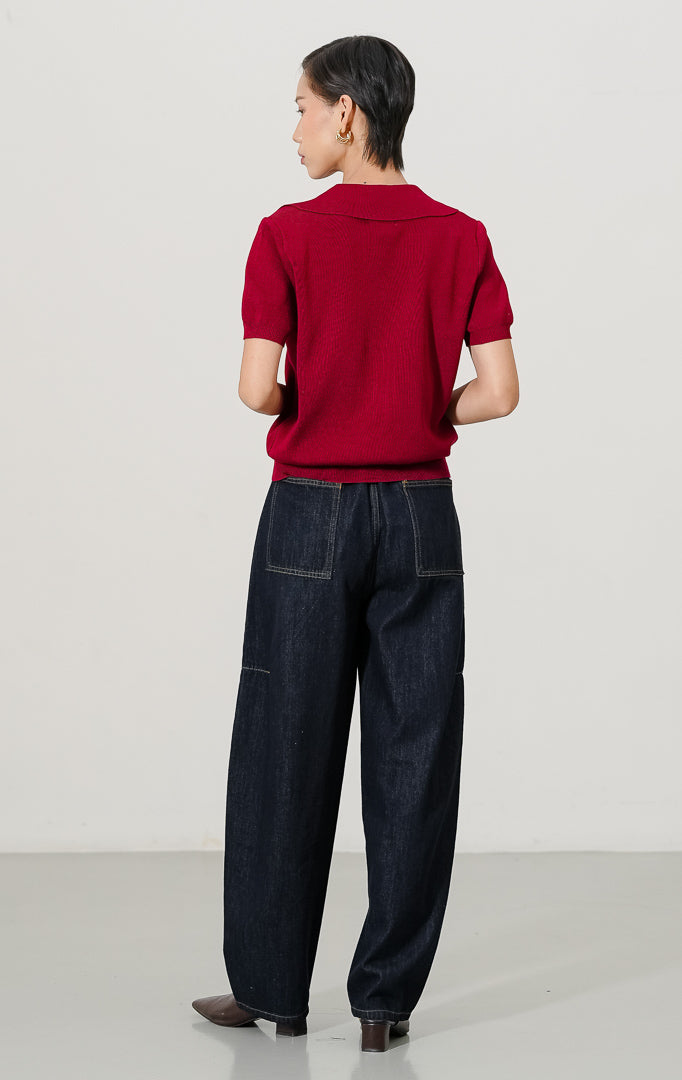 Esra Top Maroon