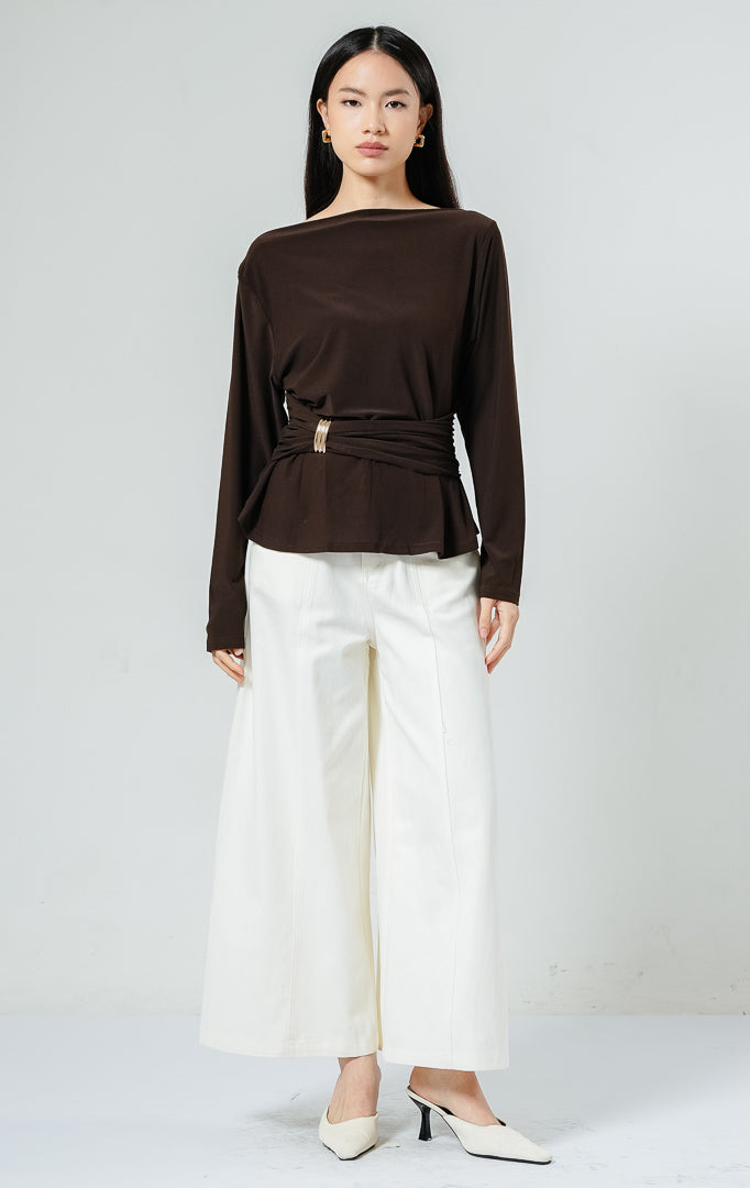 Mezza Top Dark Brown