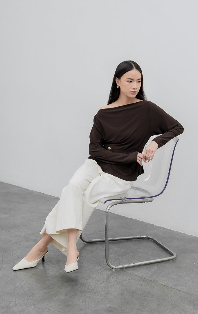 Mezza Top Dark Brown