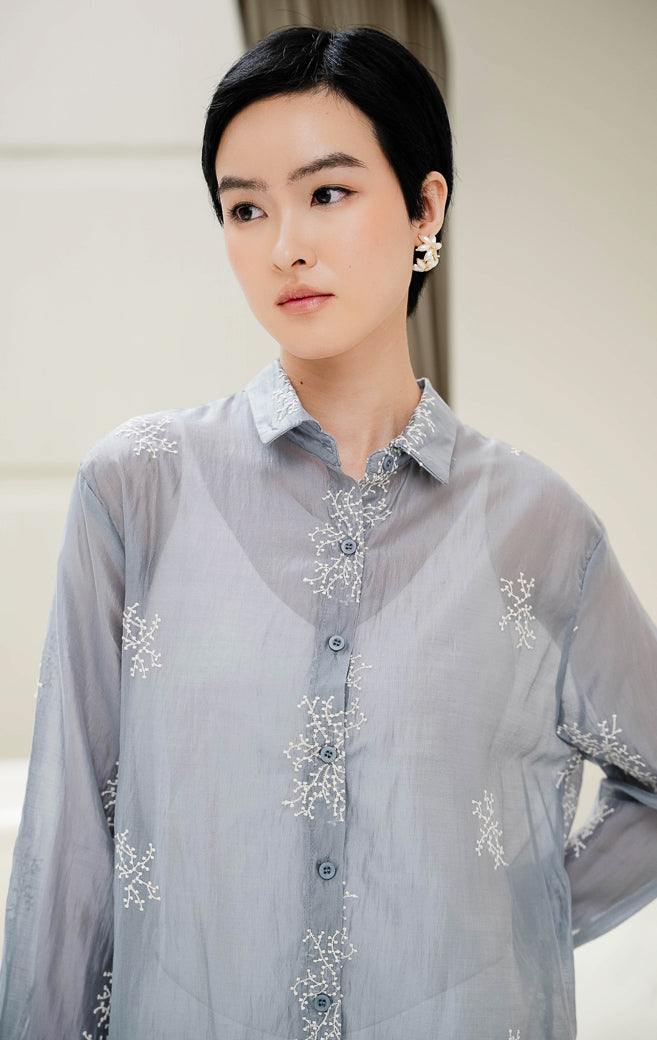 Amaranth Top Dusty Blue