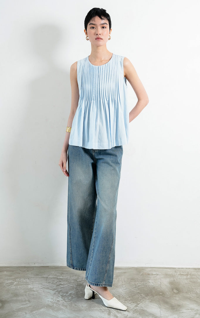 Miuza Top Light Blue