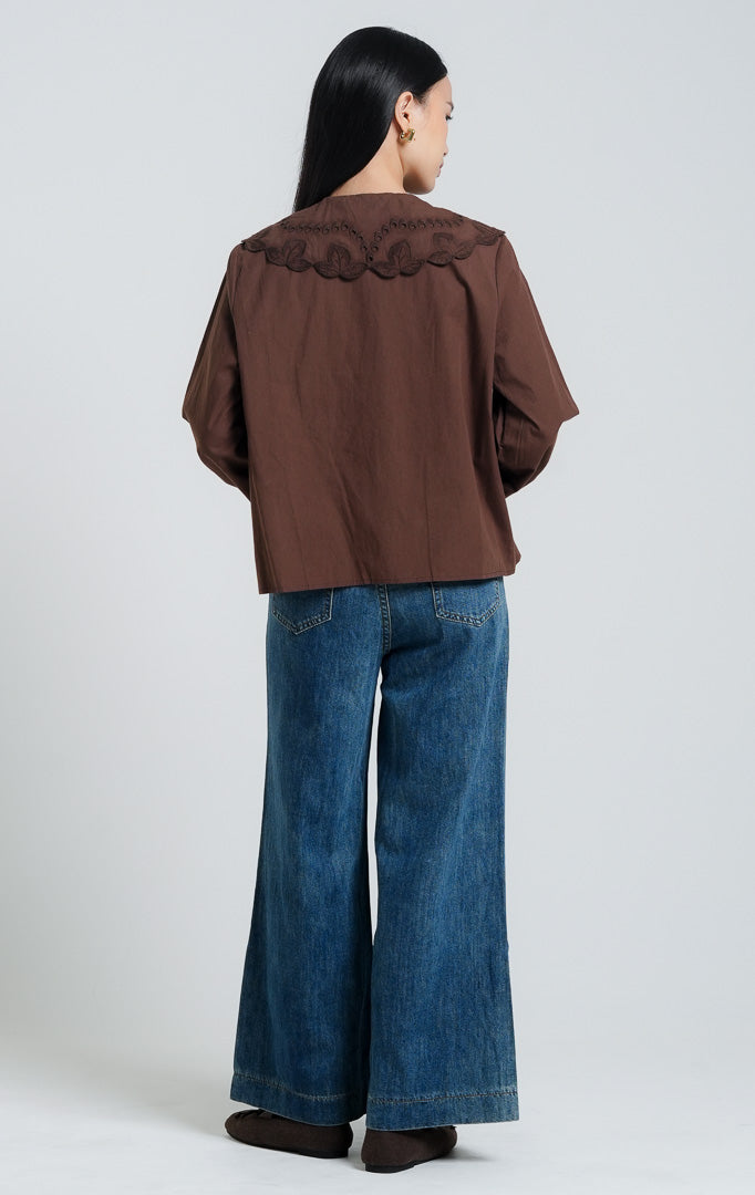Lioren Top Dark Brown
