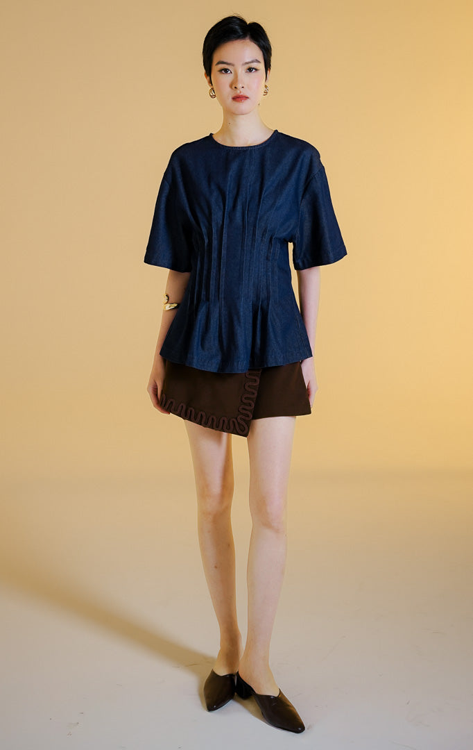 Solviera Top Dark Denim