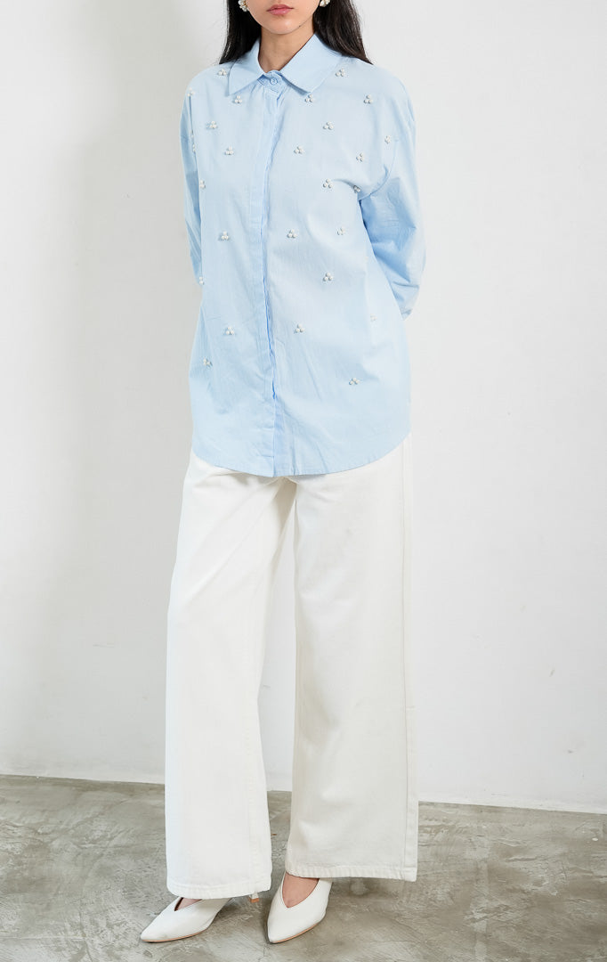 Freesia Top Light Blue