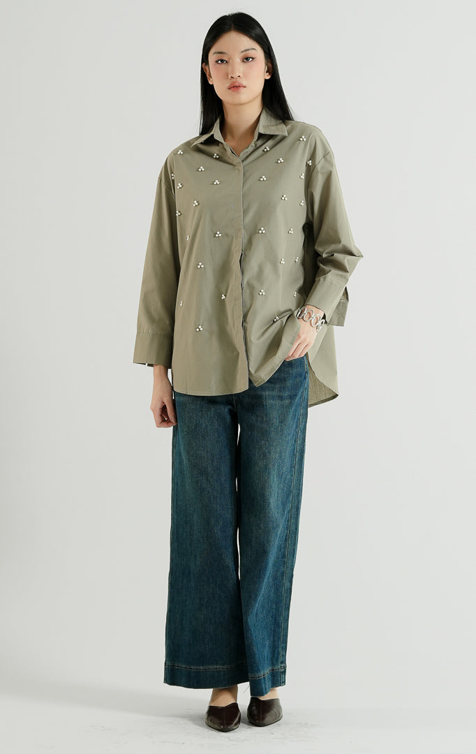 Freesia Top Olive