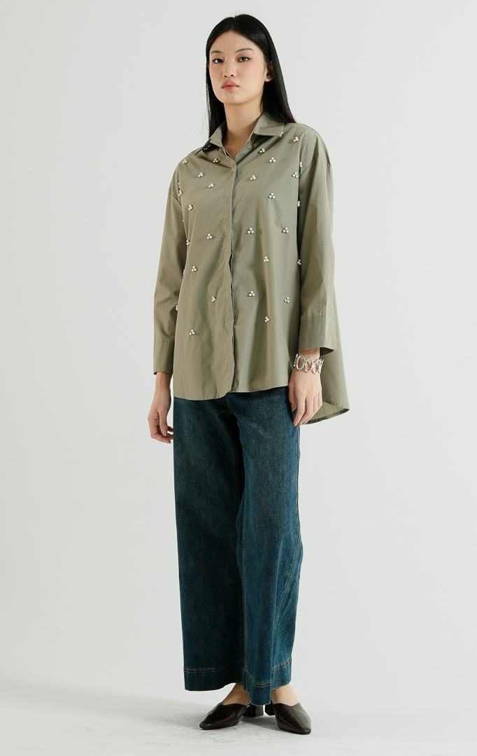 Freesia Top Olive