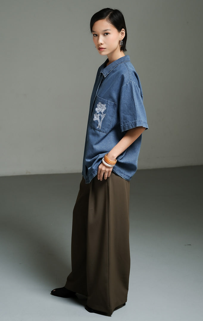Kaelina Top Dark Denim
