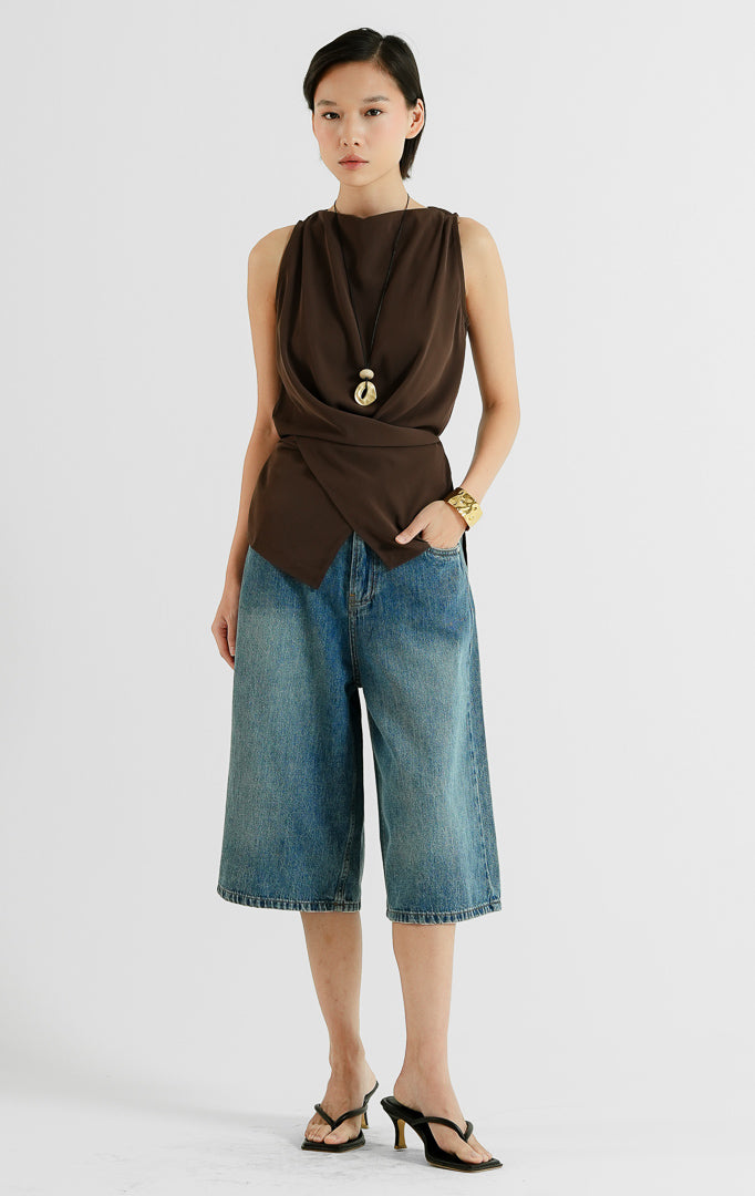 Cassey Top Dark Brown