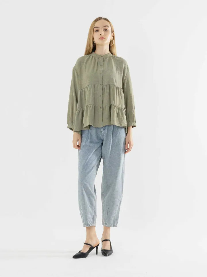 Verona Sage Blouse