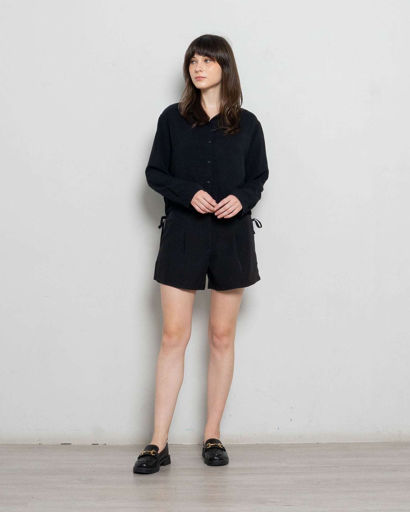 Issa Relaxed Crop Black Shirt – 186334