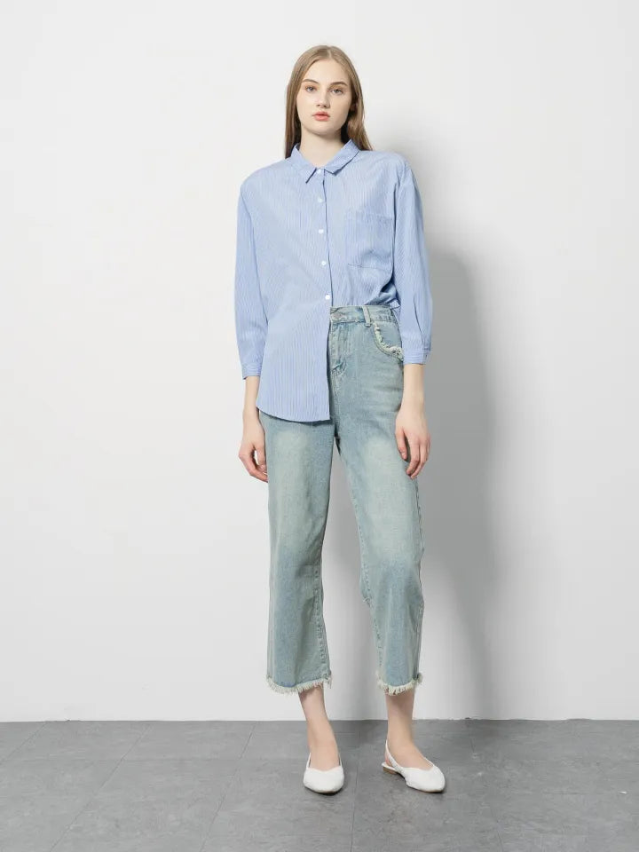 Serene Shirt Blue Striped