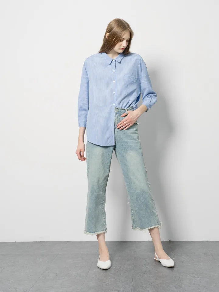 Serene Shirt Blue Striped