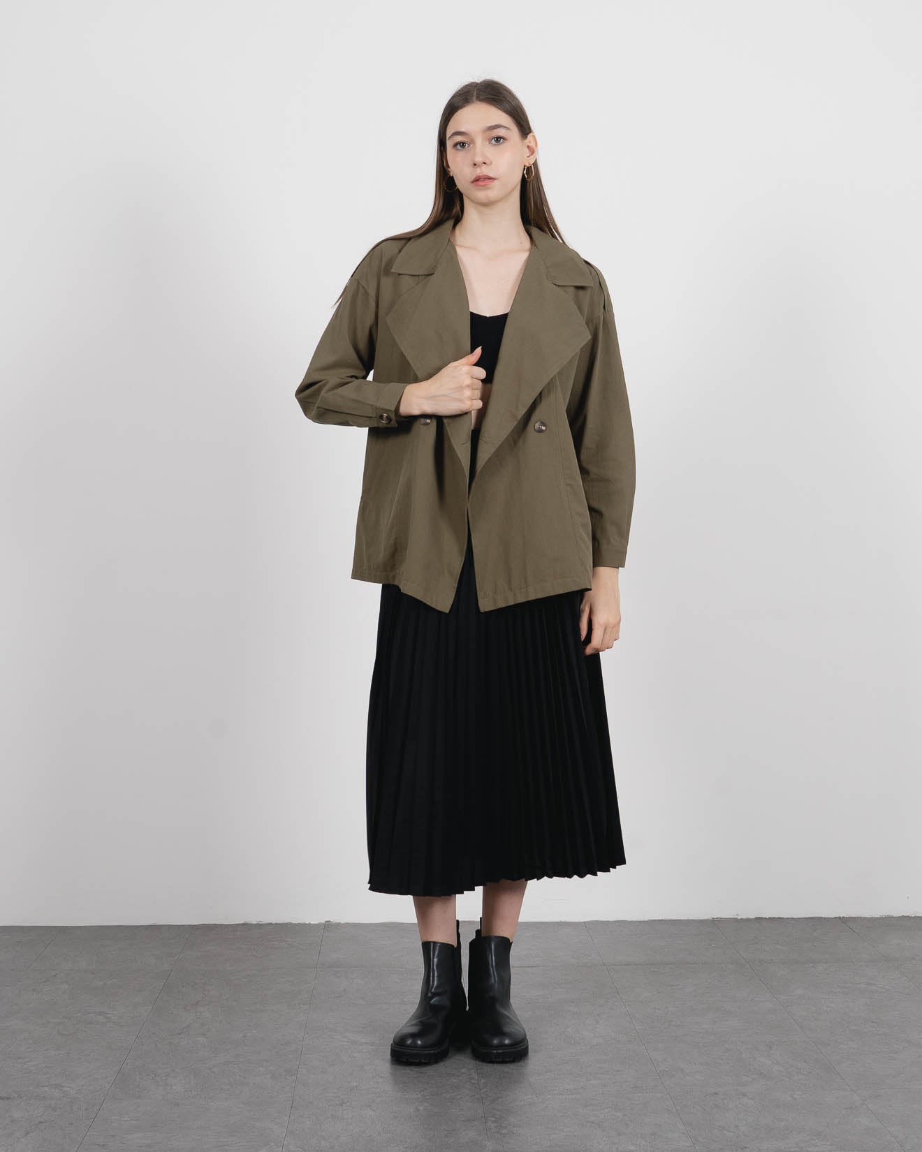 Jorden Oversized Trench Army Outer – 187206