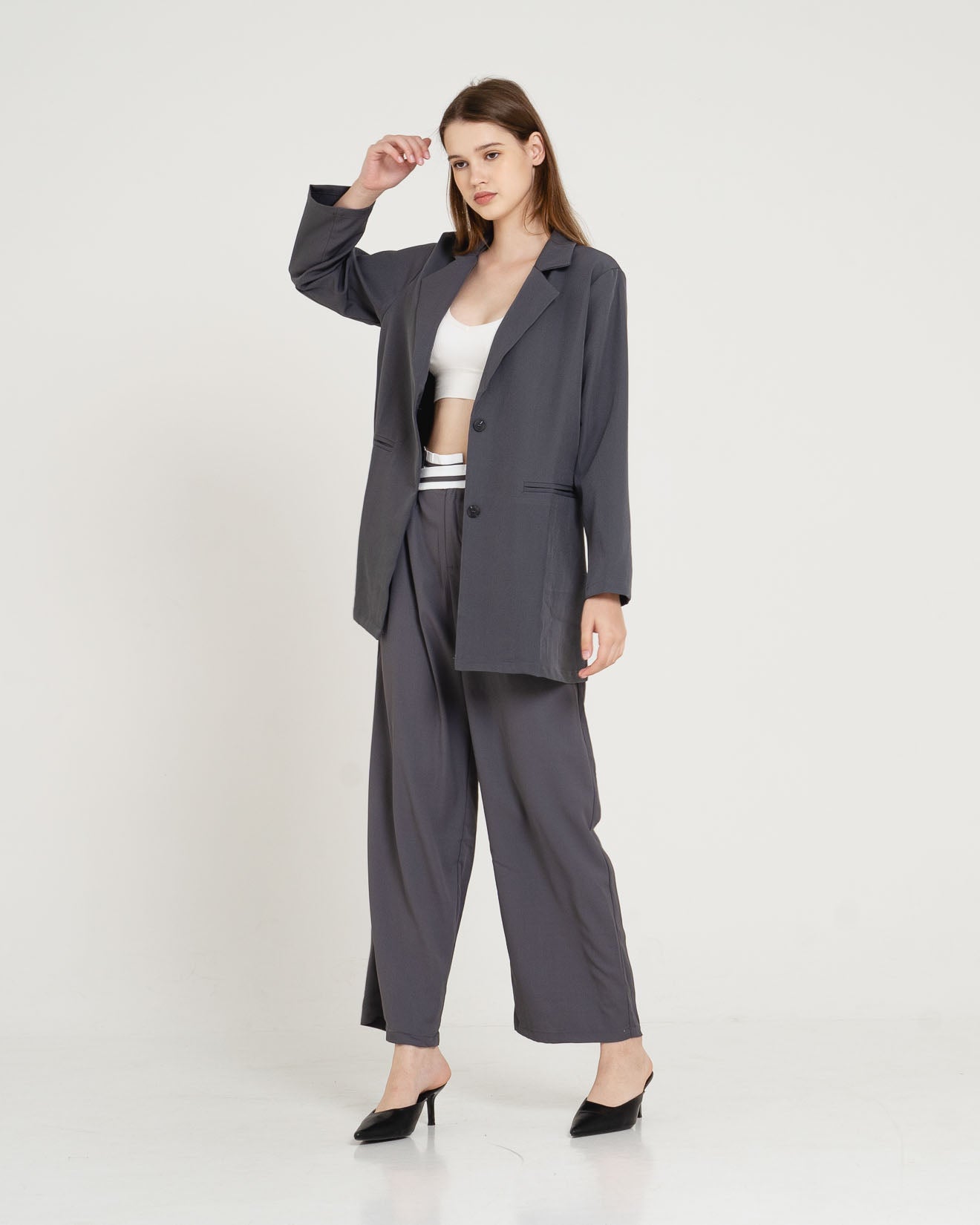 Wilona Relaxed Dark Grey Blazer – 187914