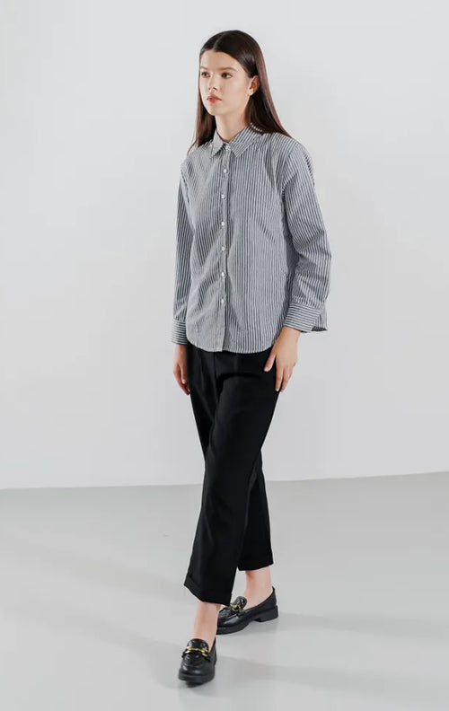 Aurel Shirt Grey Striped