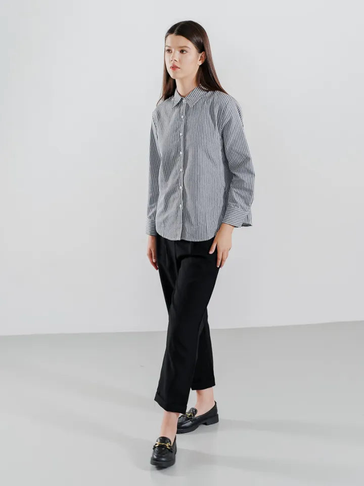 Aurel Shirt Grey Striped