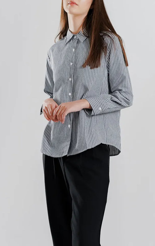 Aurel Shirt Grey Striped