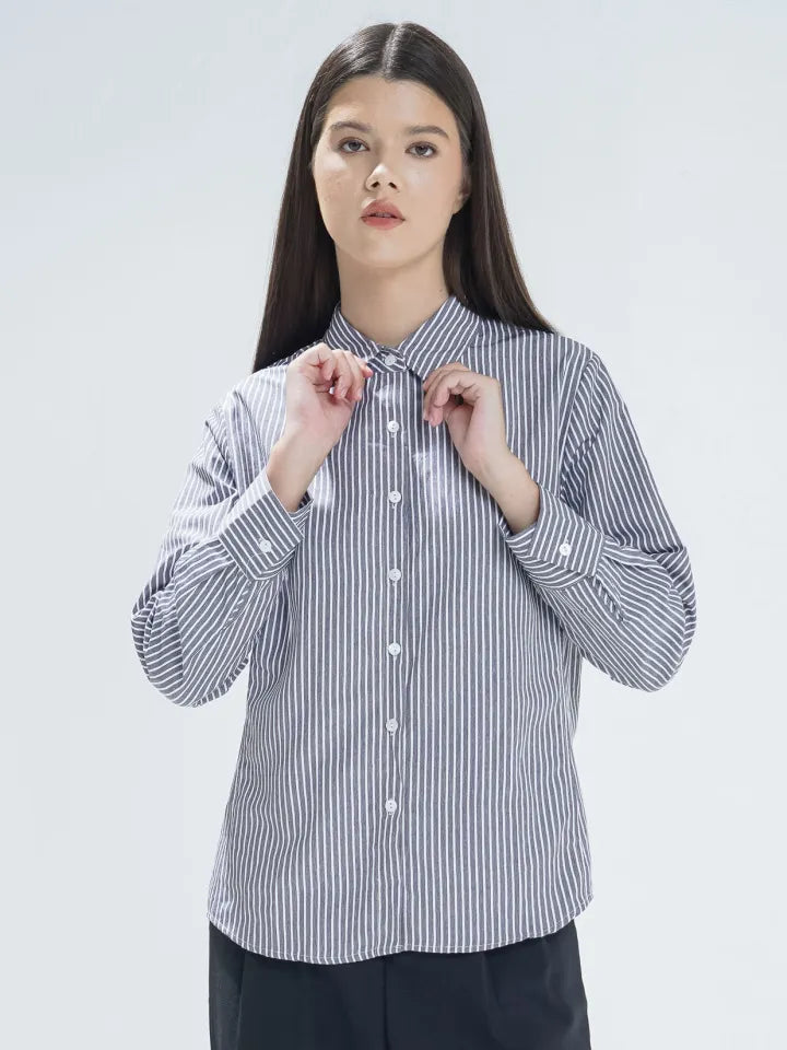 Aurel Shirt Grey Striped