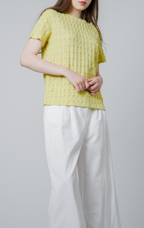 Corry Textured Lime Top – Atasan Rajut Wanita - 190209