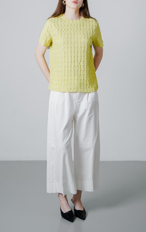Corry Textured Lime Top – Atasan Rajut Wanita - 190209