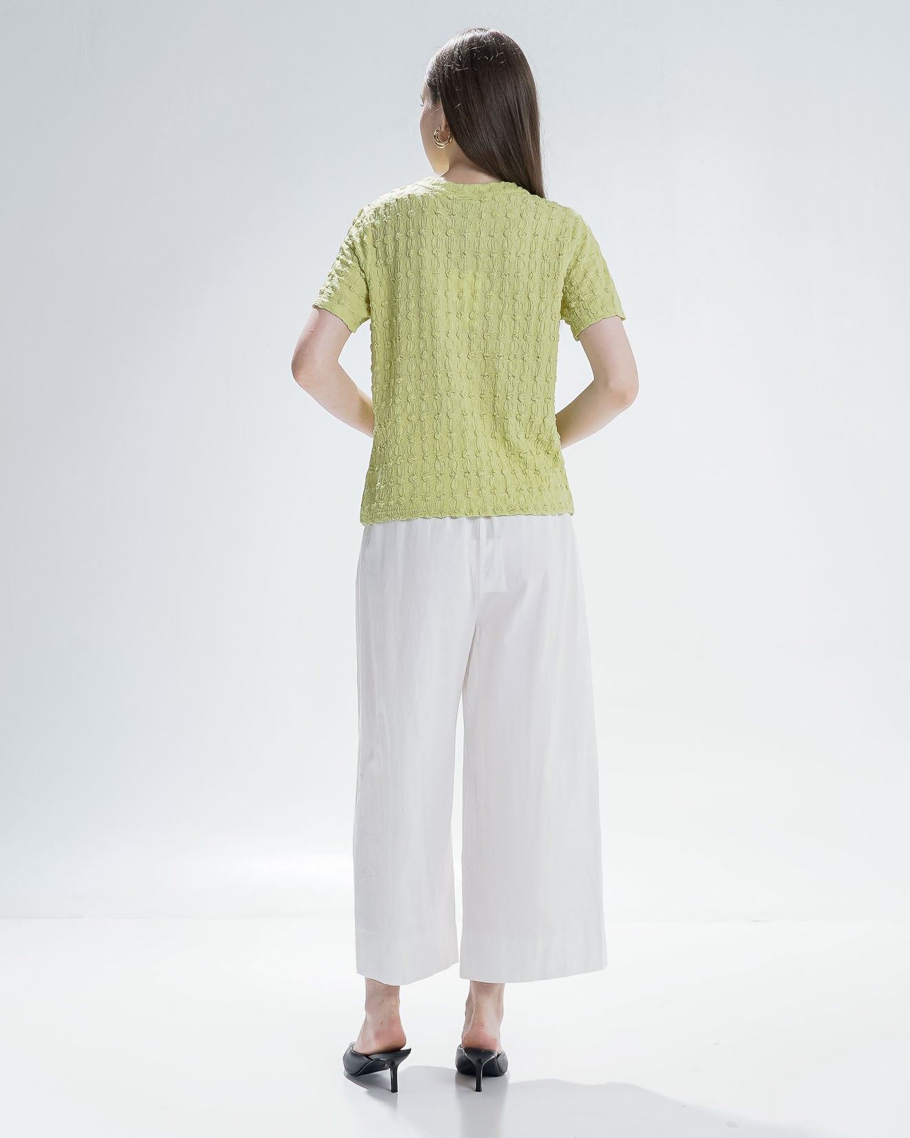 Corry Textured Lime Top – Atasan Rajut Wanita - 190209