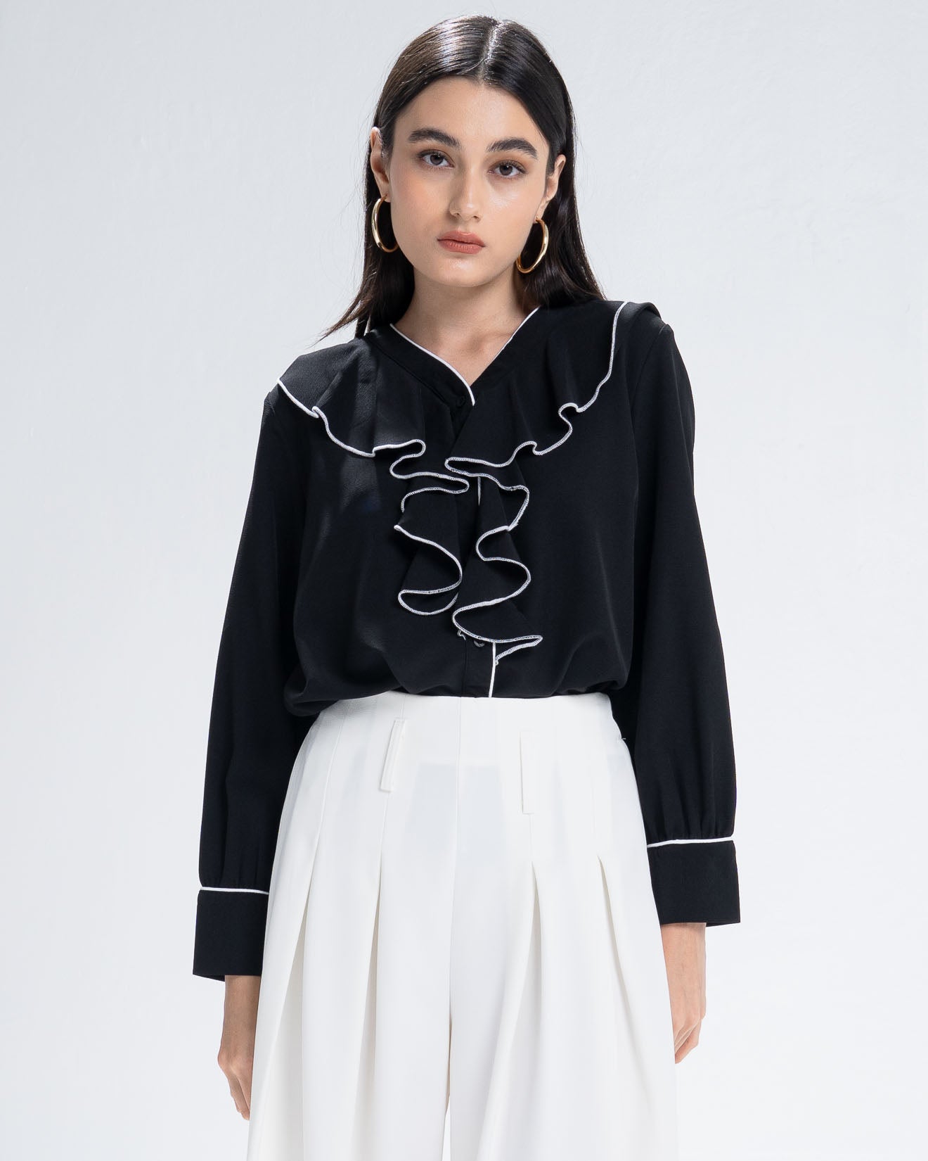 The Stage 18 Blouse Black - Atasan Wanita Lengan Panjang - 190920