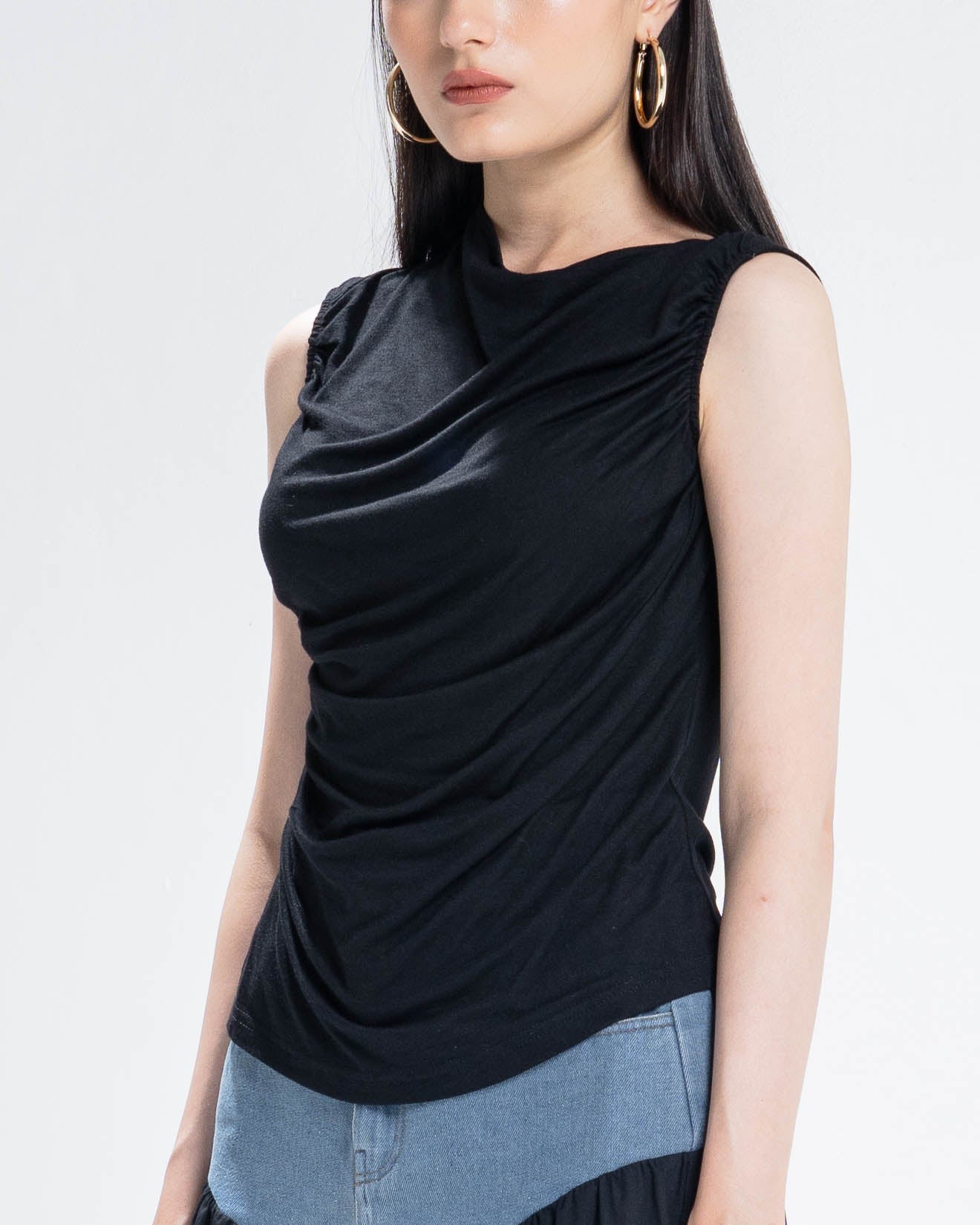 The Stage 24 Sleeveless Top Black - Atasan Wanita Kekinian - 190930