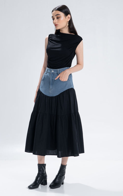 The Stage 24 Sleeveless Top Black - Atasan Wanita Kekinian - 190930