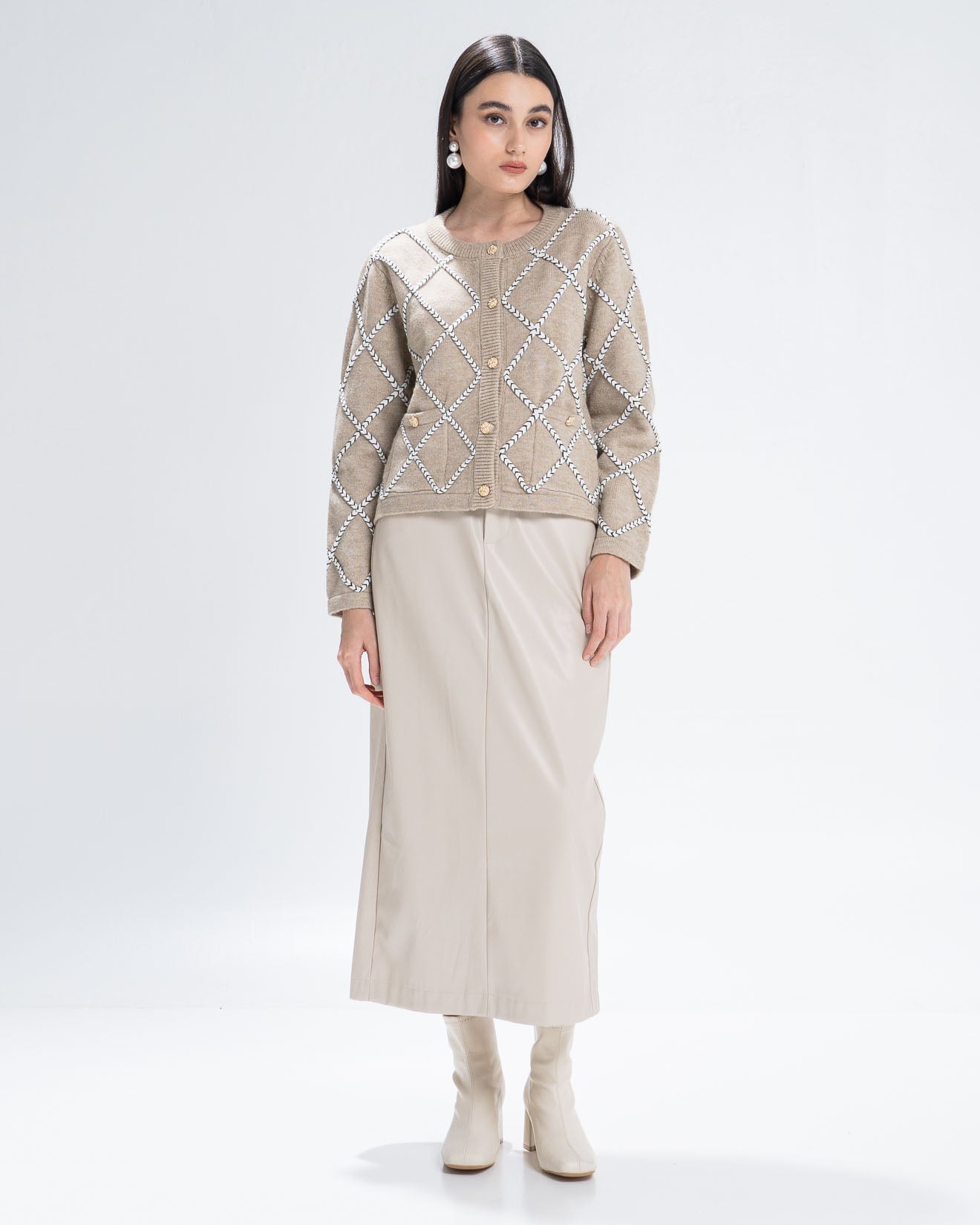 The Stage 09 Cardigan Knit Brown - Outer Rajut Wanita - 190967