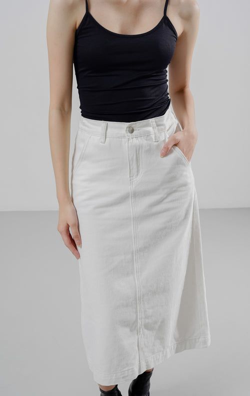 Luthia Skirt White Denim
