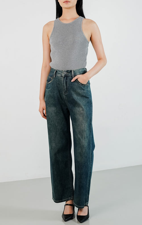 Stacia Pants Denim Dark
