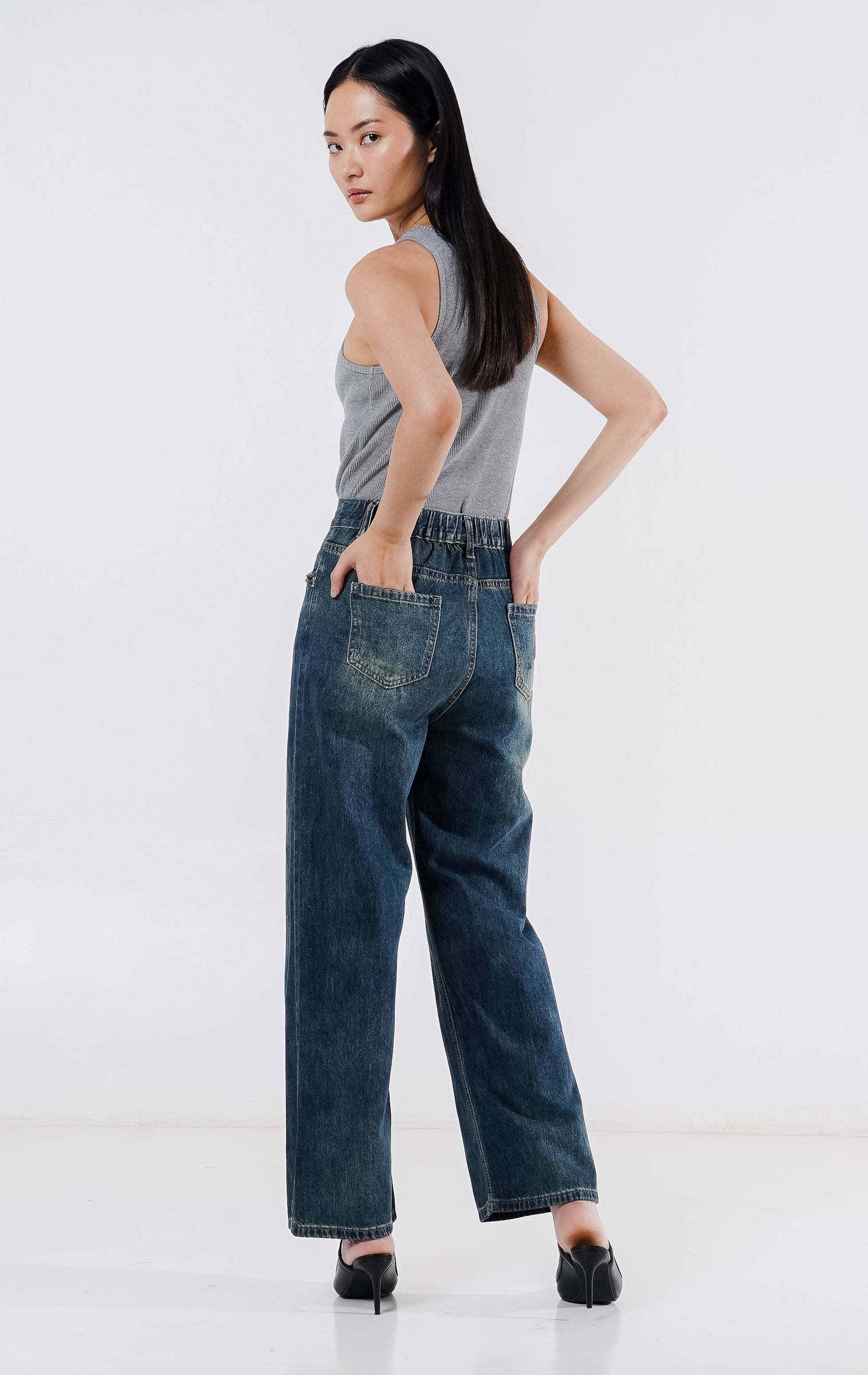 Stacia Pants Denim Dark