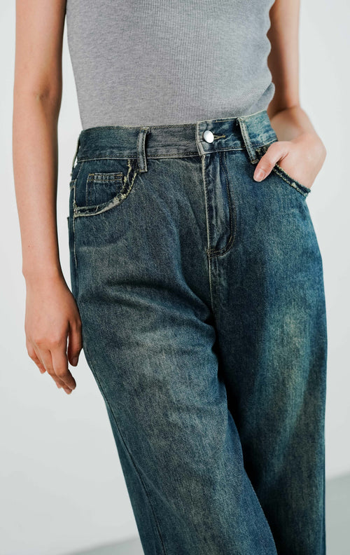 Stacia Pants Denim Dark