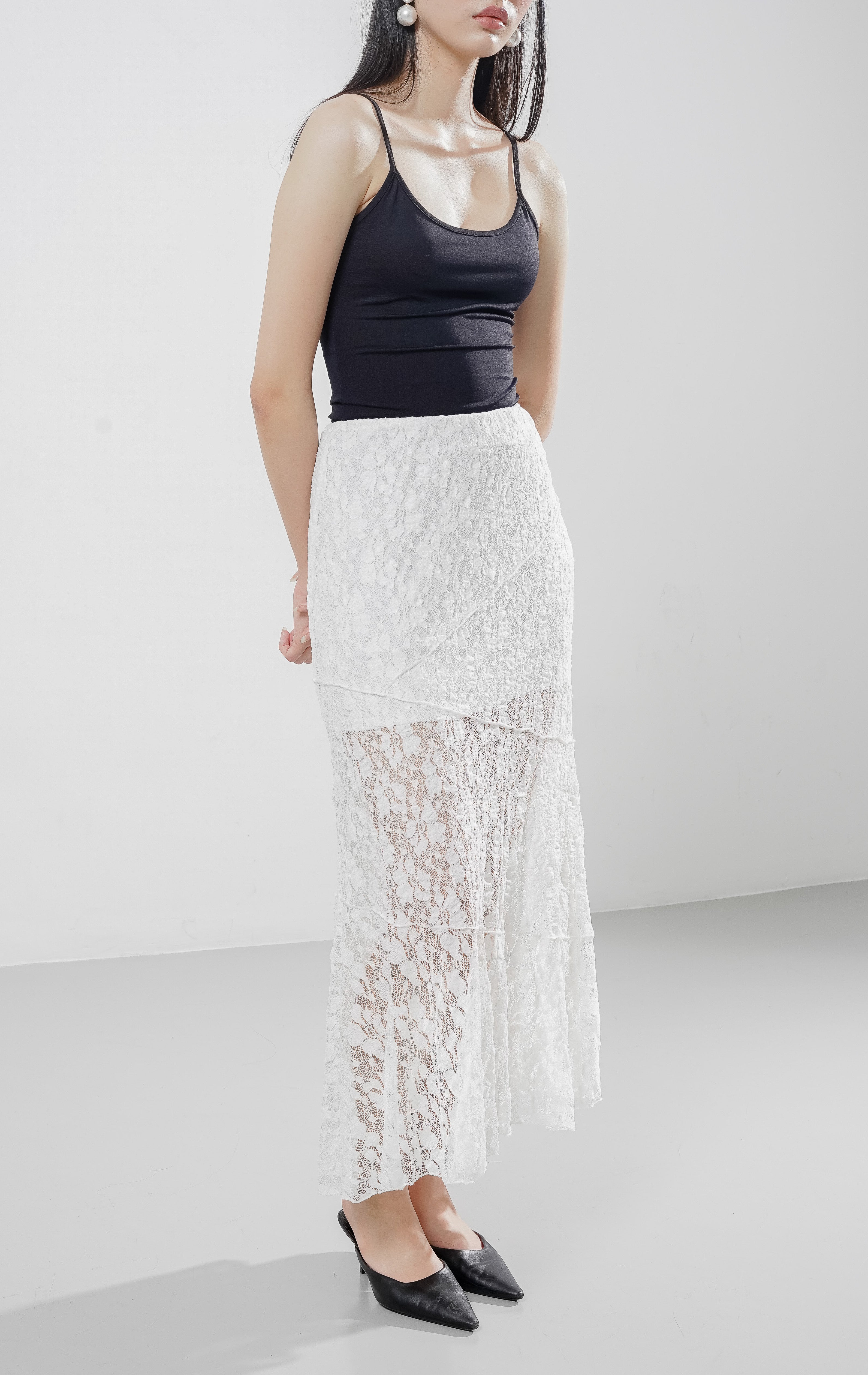 ES Illusion Skirt White
