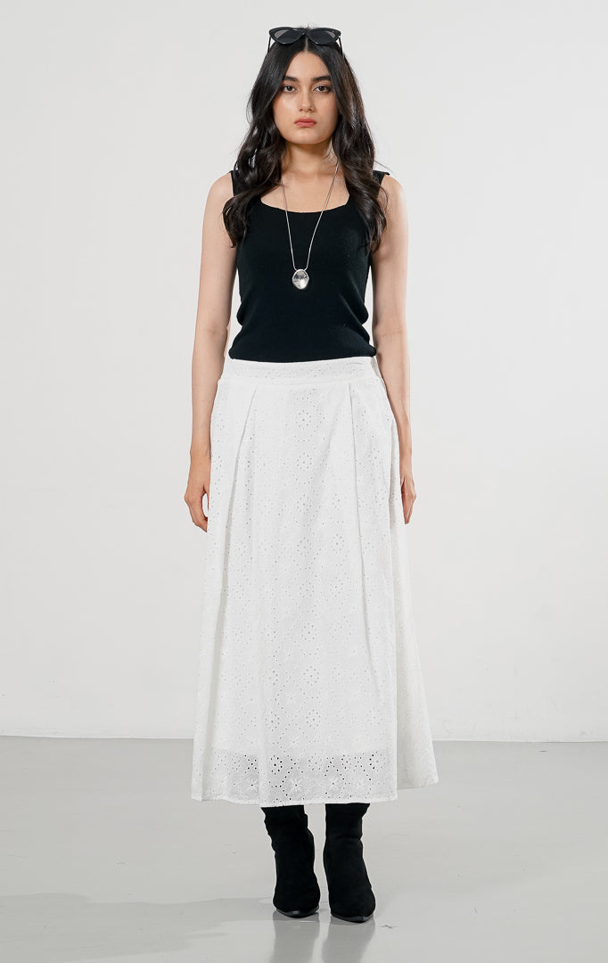 Nyra Skirt White