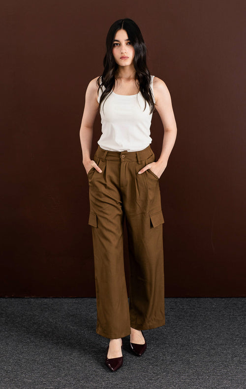 Rihana Pants Dark Brown