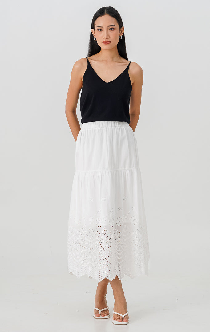 Tatum Skirt White