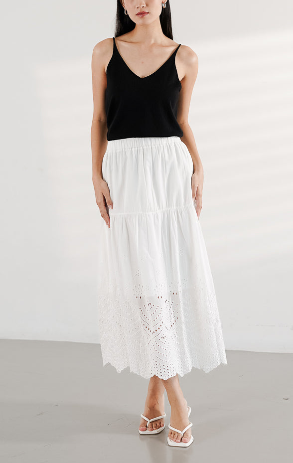 Tatum Skirt White