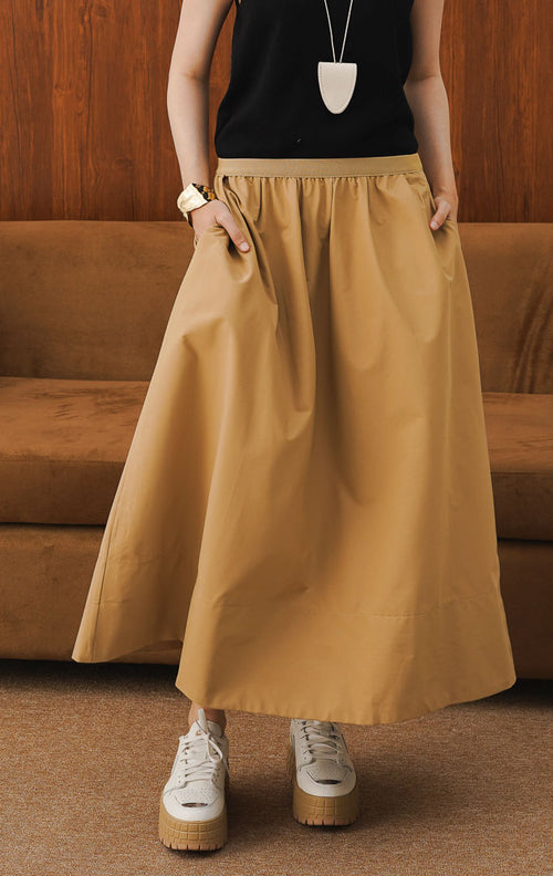 Chaewon Skirt Khaki