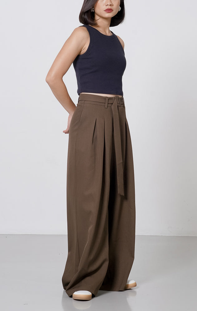 Agnes Belt Pants Brown