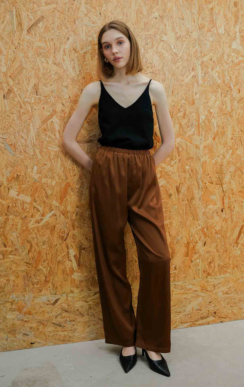 SH Laura Pants Dark Brown