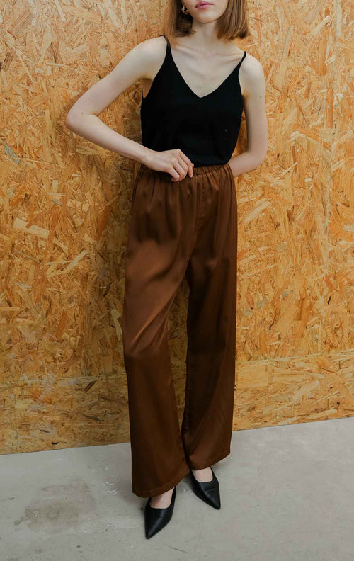 SH Laura Pants Dark Brown