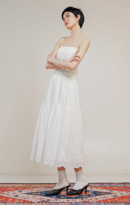 Lily Skirt White