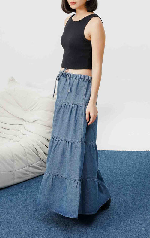 Kinsley Skirt Dark Denim